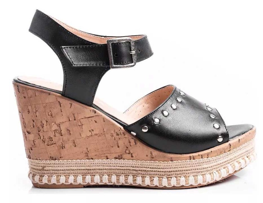 Mujer Timothea | Sandalias Mujer Zapatos Elegantes Cuero Vacuno Comodas Negro