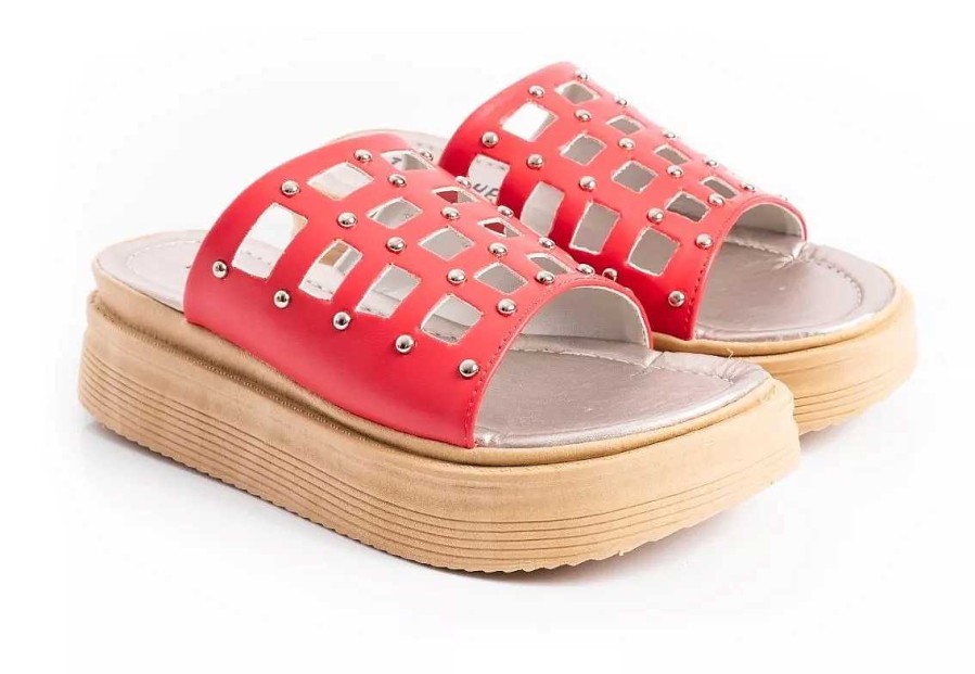 Mujer Timothea | Sandalias Ojotas Mujer Zapatos Urbanas Ultra Comfortables Rojo