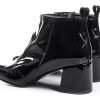 Mujer Timothea | Botas Mujer Botinetas Botitas Zapatos Comodos Cuero Pu Negro Charol