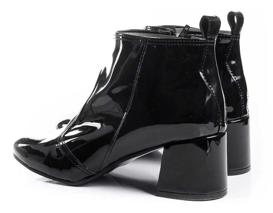 Mujer Timothea | Botas Mujer Botinetas Botitas Zapatos Comodos Cuero Pu Negro Charol