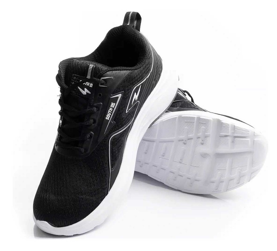 Hombre SOUTH-1 | Zapatillas Deportivas Hombre Ultra Livianas Running Urbanas Negro