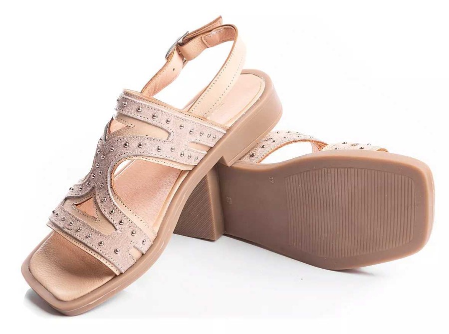 Mujer Sucre | Sandalias Mujer Chatitas Bajas Taco Bajo 2 Cm Cuero Timothea Beige