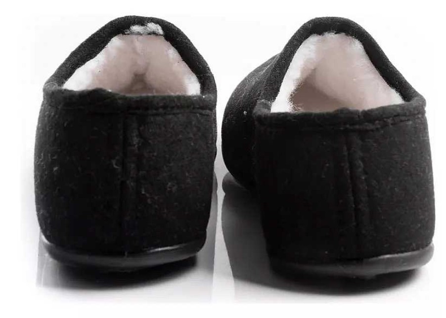 Mujer Faraon | Pantuflas Hornito Unisex Corderito Cerradas Talles 35 A 45 Negro