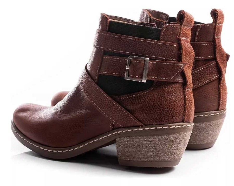 Mujer Timothea | Zapatos Botas Mujer Botinetas Cuero Vacuno Picadas Timothea Chocolate