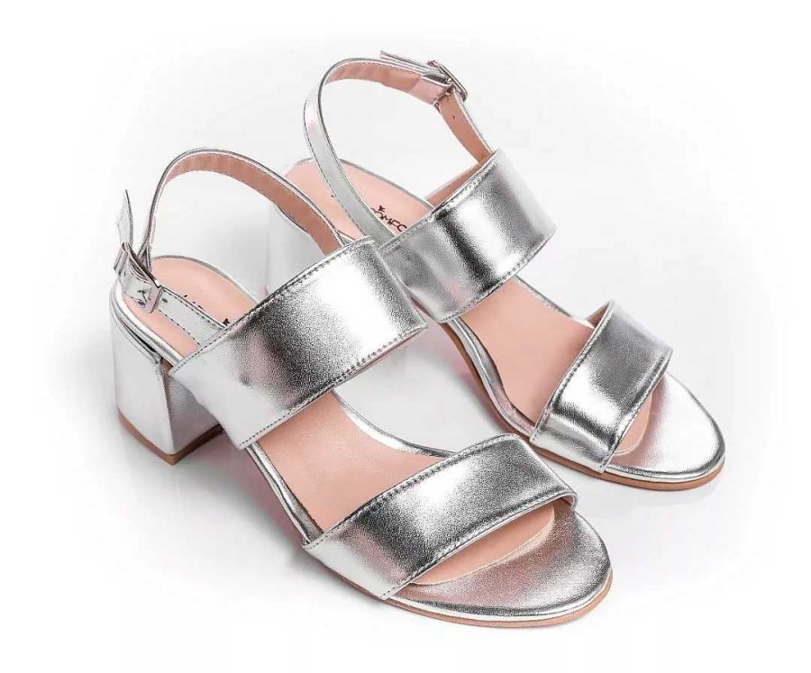 Mujer Lady Comfort | Sandalias Mujer Zapatos Plataformas Taco Cuadrado Bajo Fiesta Comodas Livianas Plateado