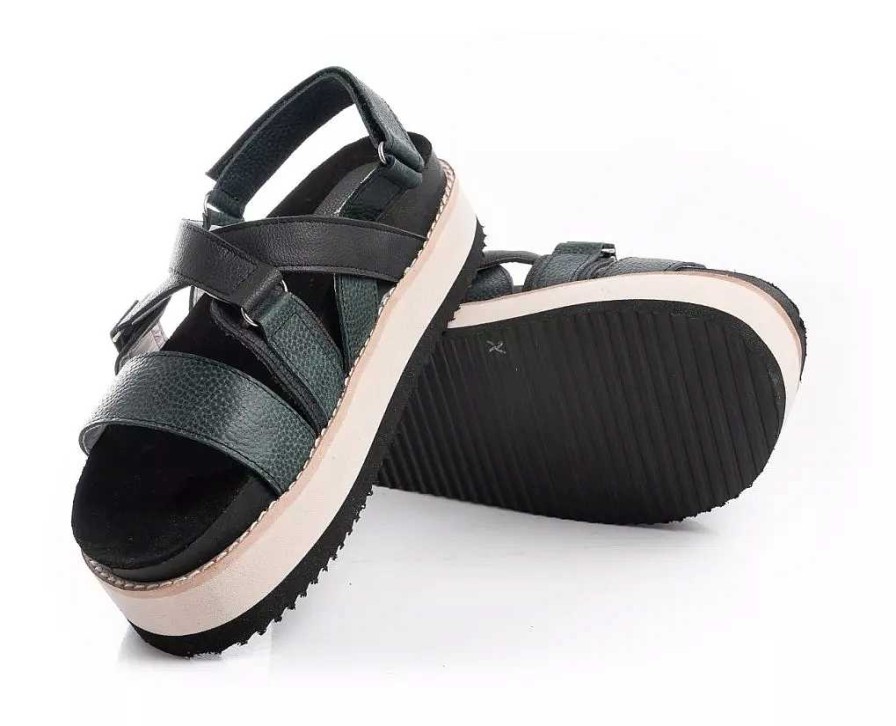 Mujer Sucre | Sandalias Mujer Zapatos Plataformas Zuecos Cuero Livianas Negro