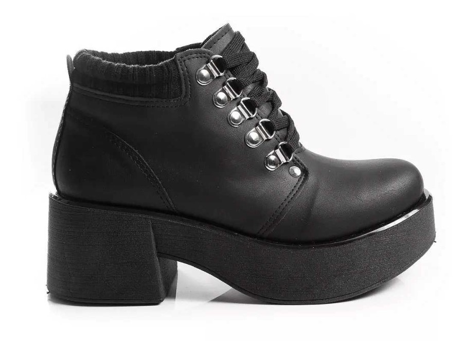 Mujer Lady Comfort | Botas Zapatos Mujer Plataformas Borcegos Livianas Negro