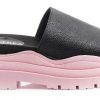 Mujer Timothea | Sandalias Mujer Plataformas Cuero Vacuno Livianas Comodas Negro Rosa