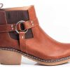 Mujer Timothea | Zapatos Mujer Botas Botitas Texanas Cuero Vacuno Tachas Moda Suela