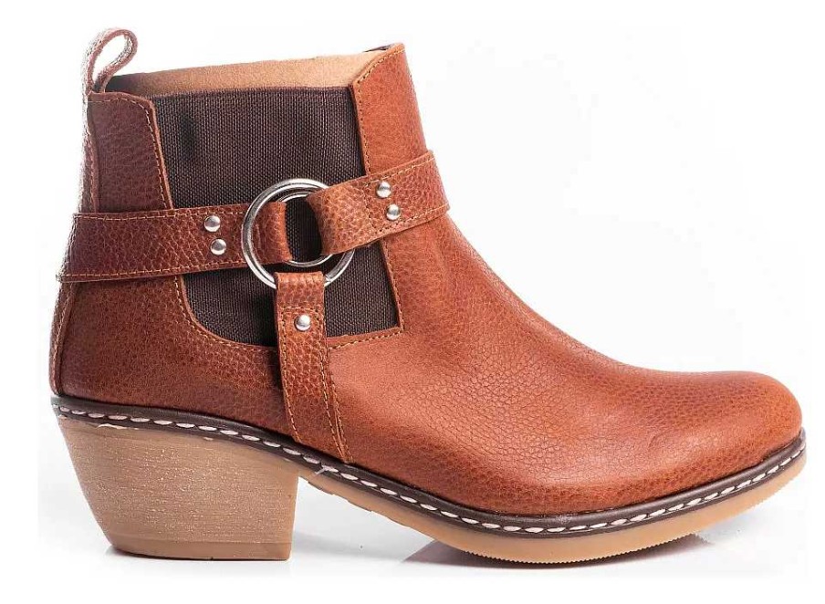 Mujer Timothea | Zapatos Mujer Botas Botitas Texanas Cuero Vacuno Tachas Moda Suela