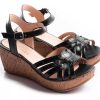 Mujer Timothea | Sandalias Mujer Plataformas Taco Chino Urbanas Livianas Moda Negro