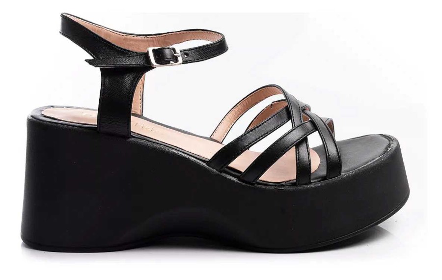 Mujer Timothea | Sandalias Zapatos Mujer Plataformas Livianas Base Goma Negro