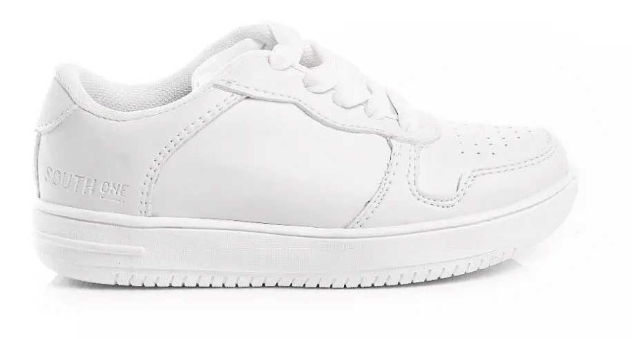 Mujer SOUTH-1 | Zapatillas Zapatos Escolares Colegiales Unisex Reforzadas Blanco