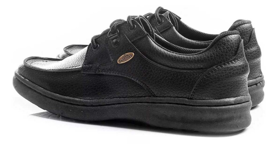 Hombre Wolf | Zapatos Hombres De Vestir Urbano Nautico Con Cordones Negro