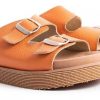 Mujer Timothea | Sandalias Mujer Ojotas Urbanas Moda Cuero Livianas Timothea Naranja