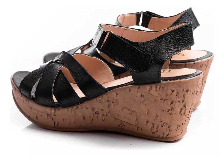 Mujer Timothea | Sandalias Mujer Taco Chino Tiras Trenzadas Livianas Timothea Negro