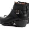 Mujer Timothea | Botas Zapatos Mujer Botitas Texanas Botinetas Cuero Tachas Negro