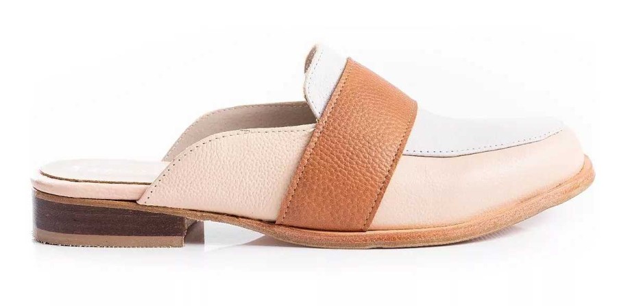 Mujer Timothea | Sandalias Zuecos Mujer Slipper Chatitas Cuero Timothea Nude