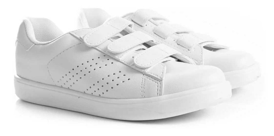 Ninas South 1 | Zapatillas Zapatos Escoalr Colegial Escolar Unisex Blancas Blanco