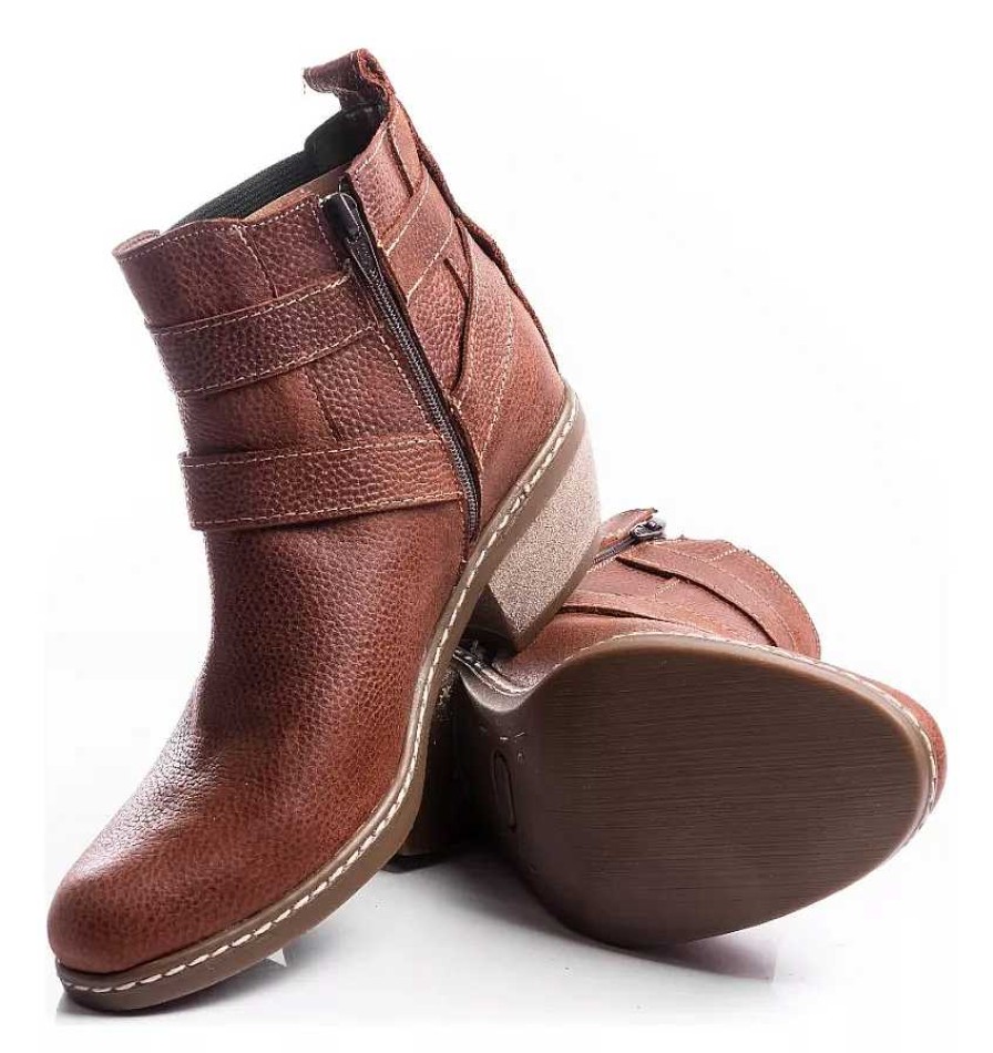 Mujer Timothea | Zapatos Botas Mujer Botinetas Cuero Vacuno Picadas Timothea Chocolate