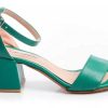 Mujer Lady Comfort | Sandalias Zapatos Mujer Elegantes Taco Bajo Fiesta Comodas Verde