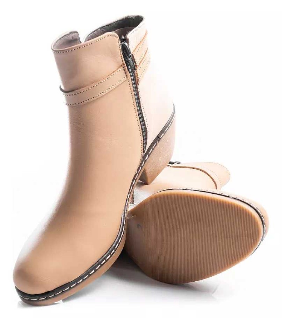 Mujer Timothea | Botas Botitas Mujer Cuero Taco Bajo Super Comodas Timothea