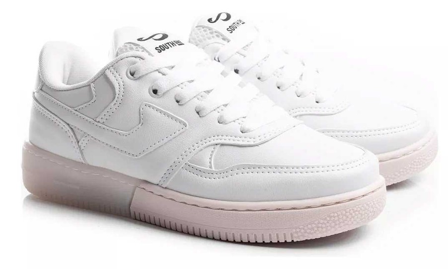 Mujer Sucre | Zapatillas Mujer Urbanas Sneakers Cuero Vacuno Livianas Blanco