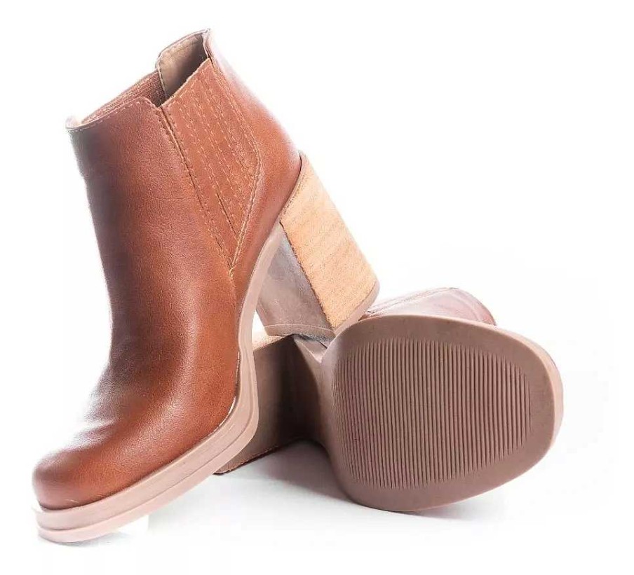 Mujer Timothea | Botinetas Mujer Zapatos Botas Elastico Cuero Taco Fino