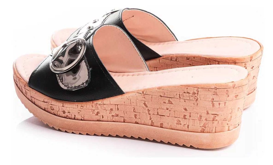 Mujer Sucre | Sandalias Mujer Zapatos Plataformas Zuecos Picados Livianos Negro