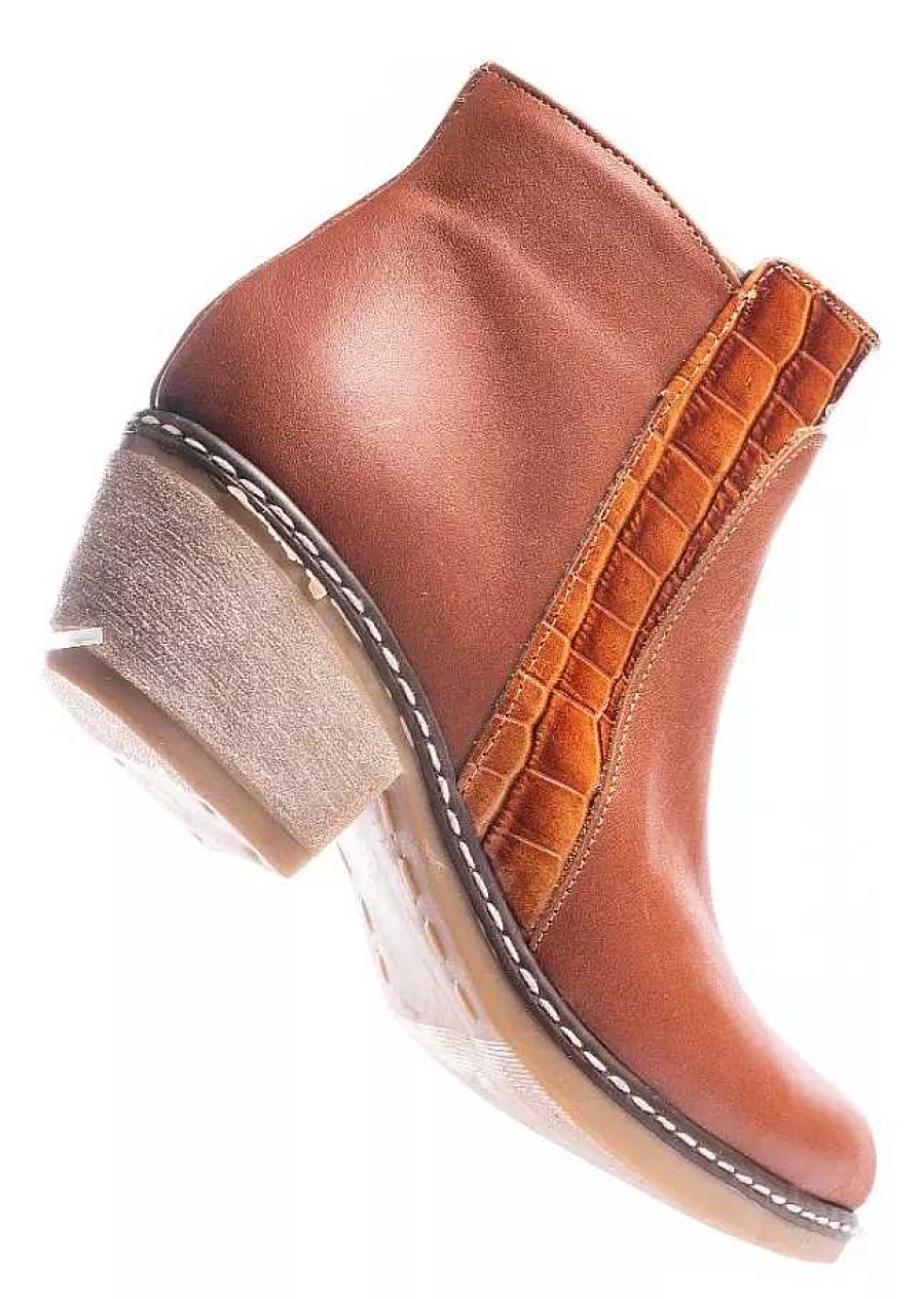 Mujer Lady Comfort | Botas Texanas Zapatos Mujer Botitas Botinetas Cuero Rojo Suela