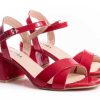 Mujer Timothea | Sandalias Mujer Zapatos Plataformas Taco Bajo Fiesta Comodas Rojo