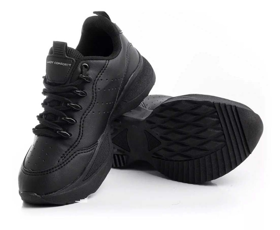 Mujer Lady Comfort | Zapatillas Mujer Plataformas Sneakers Urbanas Moda Timothea Negro Base Negro