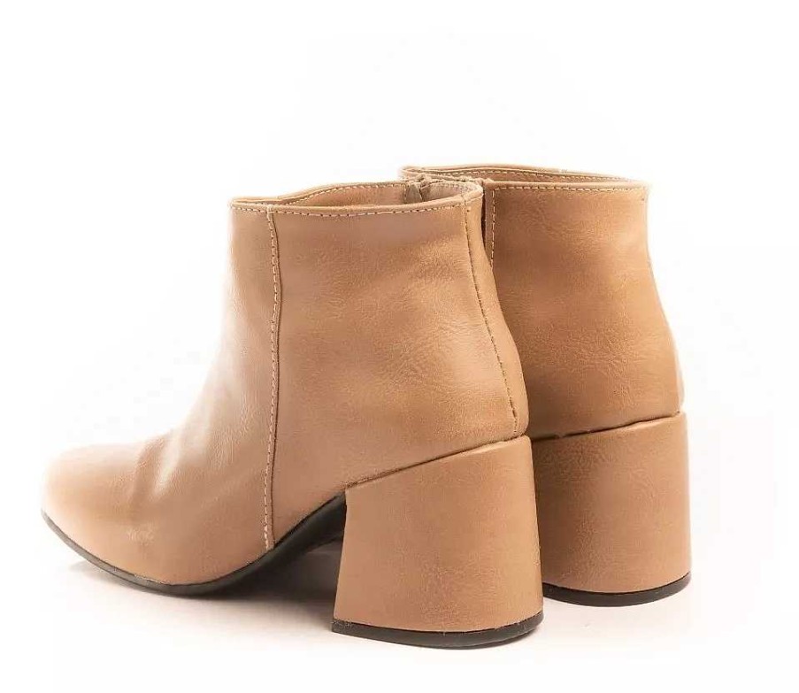 Mujer Timothea | Botas Zapatos Mujer Botinetas Texanas Borcegos Taco Cuadrado Vison