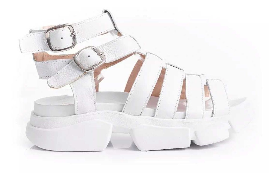 Mujer Timothea | Sandalias Zapatillas Mujer Urbanas Livianas Cuero Comodas Blanco