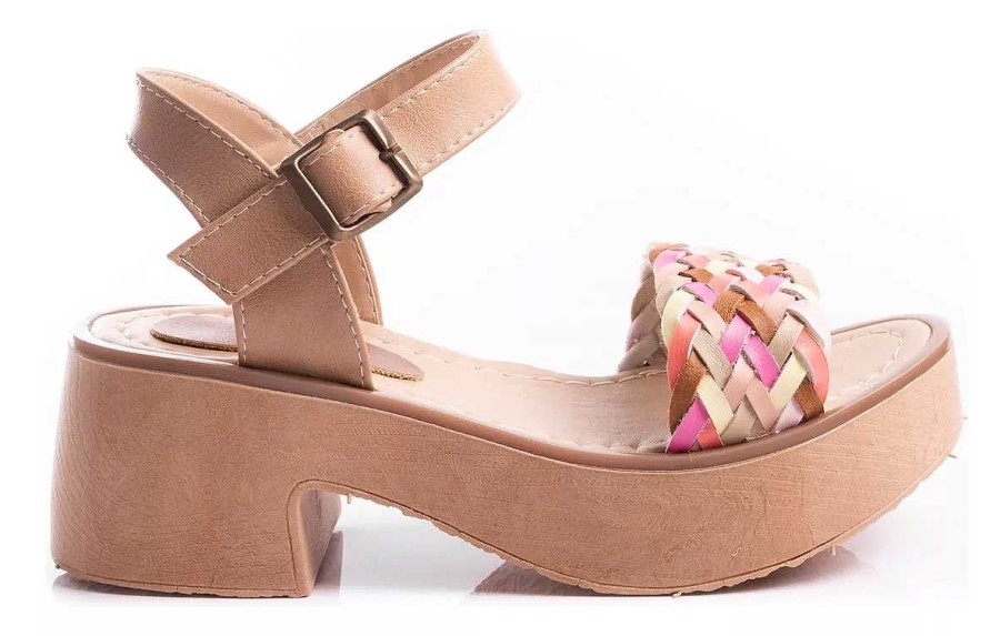 Mujer Timothea | Sandalias Mujer Plataformas Moda Livianas Fiesta Timothea Multicolor Trenza