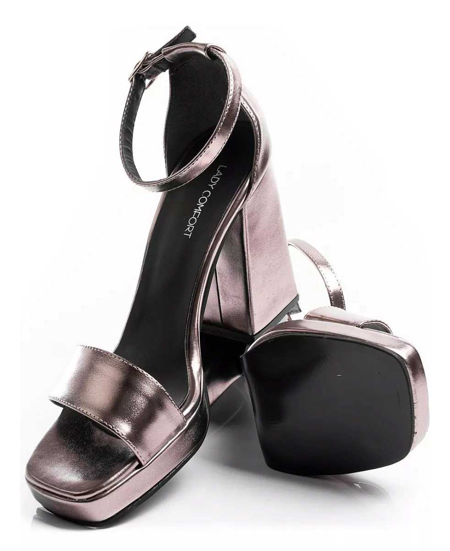 Mujer Lady Comfort | Sandalias Plataformas Stiletto Mujer Dama Zapatos De Fiesta Peltre