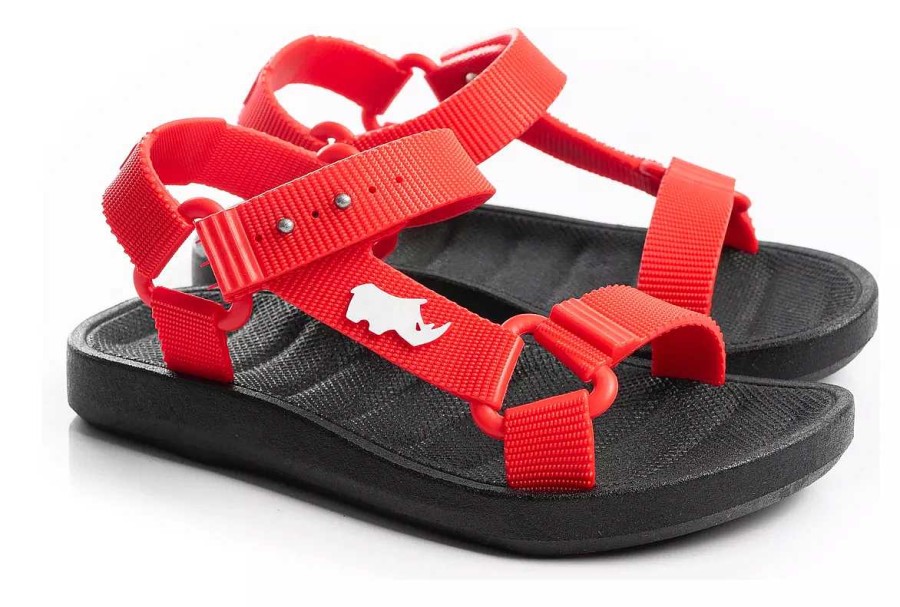 Ninos PIE + PIE | Sandalias Ojotas Zuecos Ninos Ninas Livianas Stork Kids Rojo