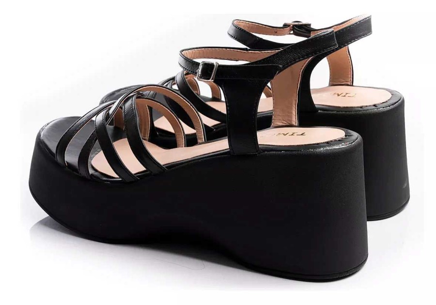 Mujer Timothea | Sandalias Zapatos Mujer Plataformas Livianas Base Goma Negro