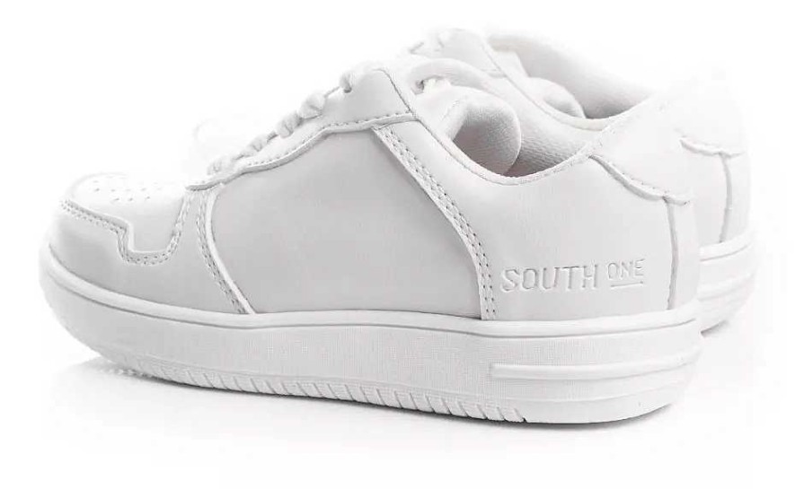 Mujer SOUTH-1 | Zapatillas Zapatos Escolares Colegiales Unisex Reforzadas Blanco