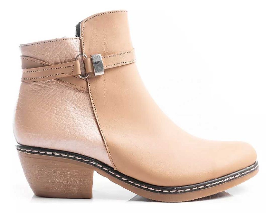 Mujer Timothea | Botas Botitas Mujer Cuero Taco Bajo Super Comodas Timothea