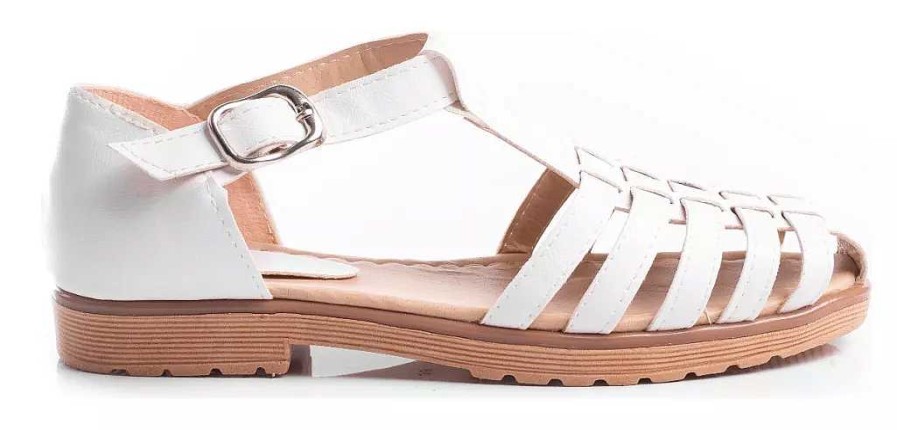 Mujer Timothea | Sandalias Mujer Zapatos Chatas Urbanas Ultra Comodas Blanco