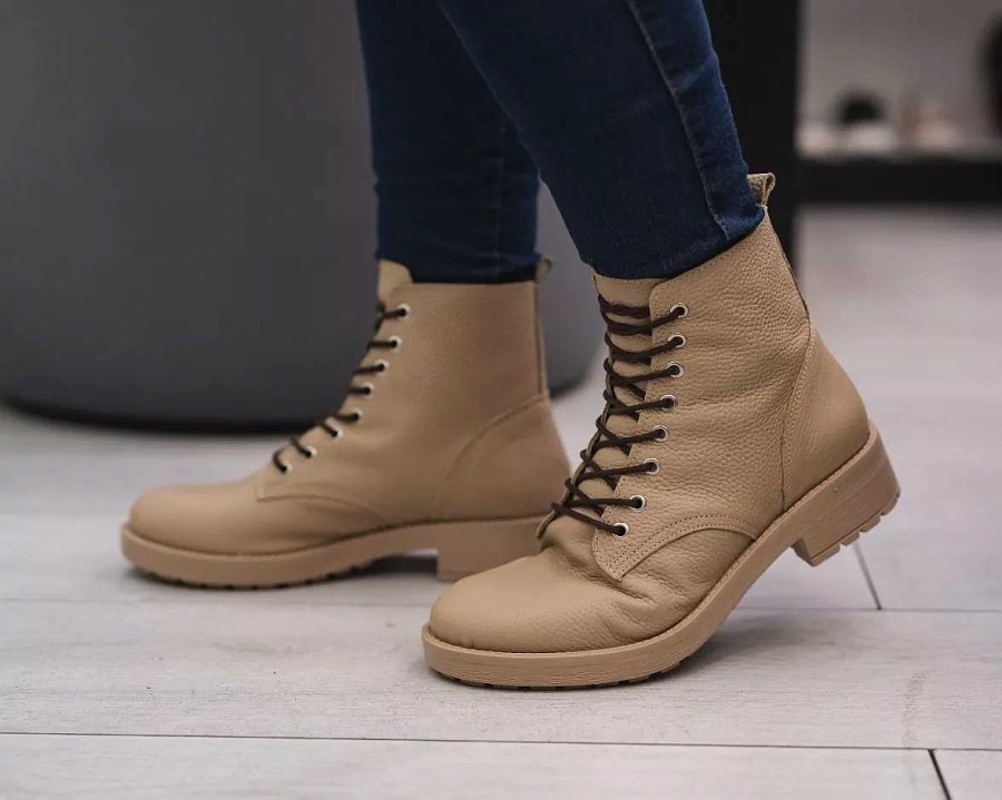 Mujer Sucre | Borcegos Botitas Mujer Zapatos Botinetas Cuero Invierno Manteca