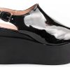 Mujer Timothea | Sandalias Zapatos Plataformas Mujer Taco Palo Fiesta Mujer Negro Charol