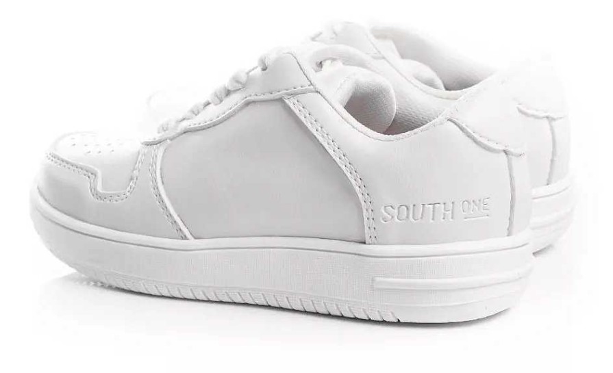 Hombre SOUTH-1 | Zapatillas Zapatos Escolares Colegiales Unisex Reforzadas Blanco