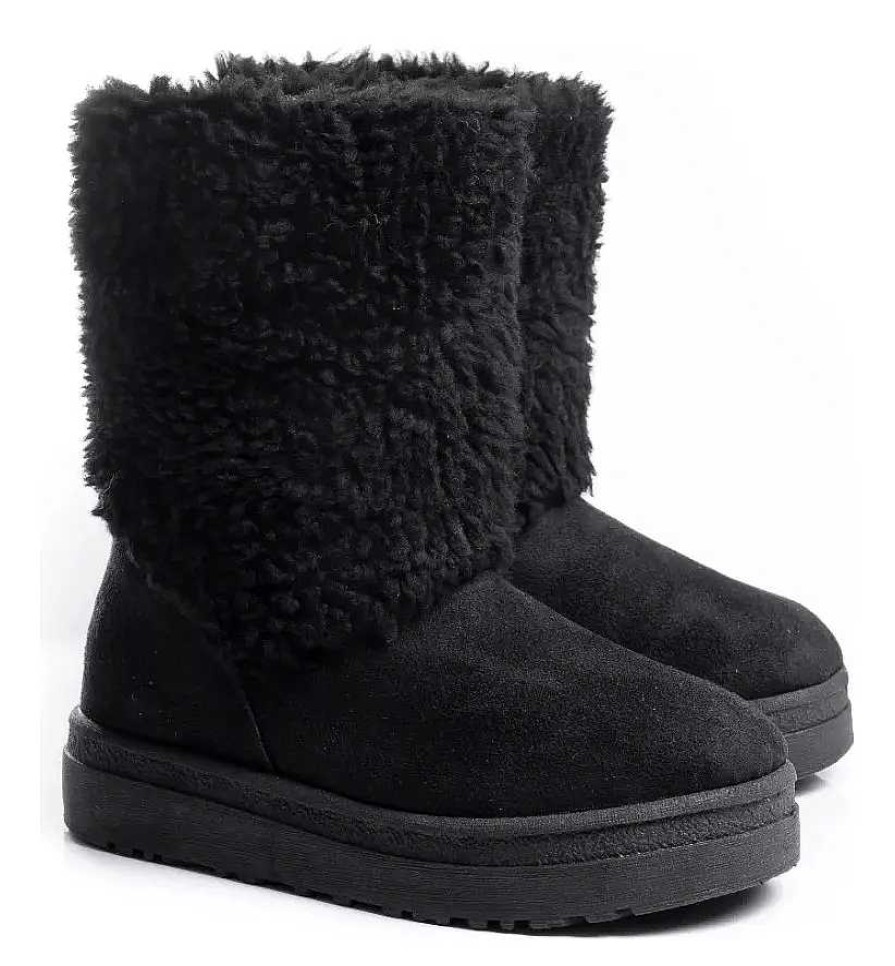 Mujer Timothea | Pantubotas Mujer Australianas Peluche Botas Botitas Zapatos Negro