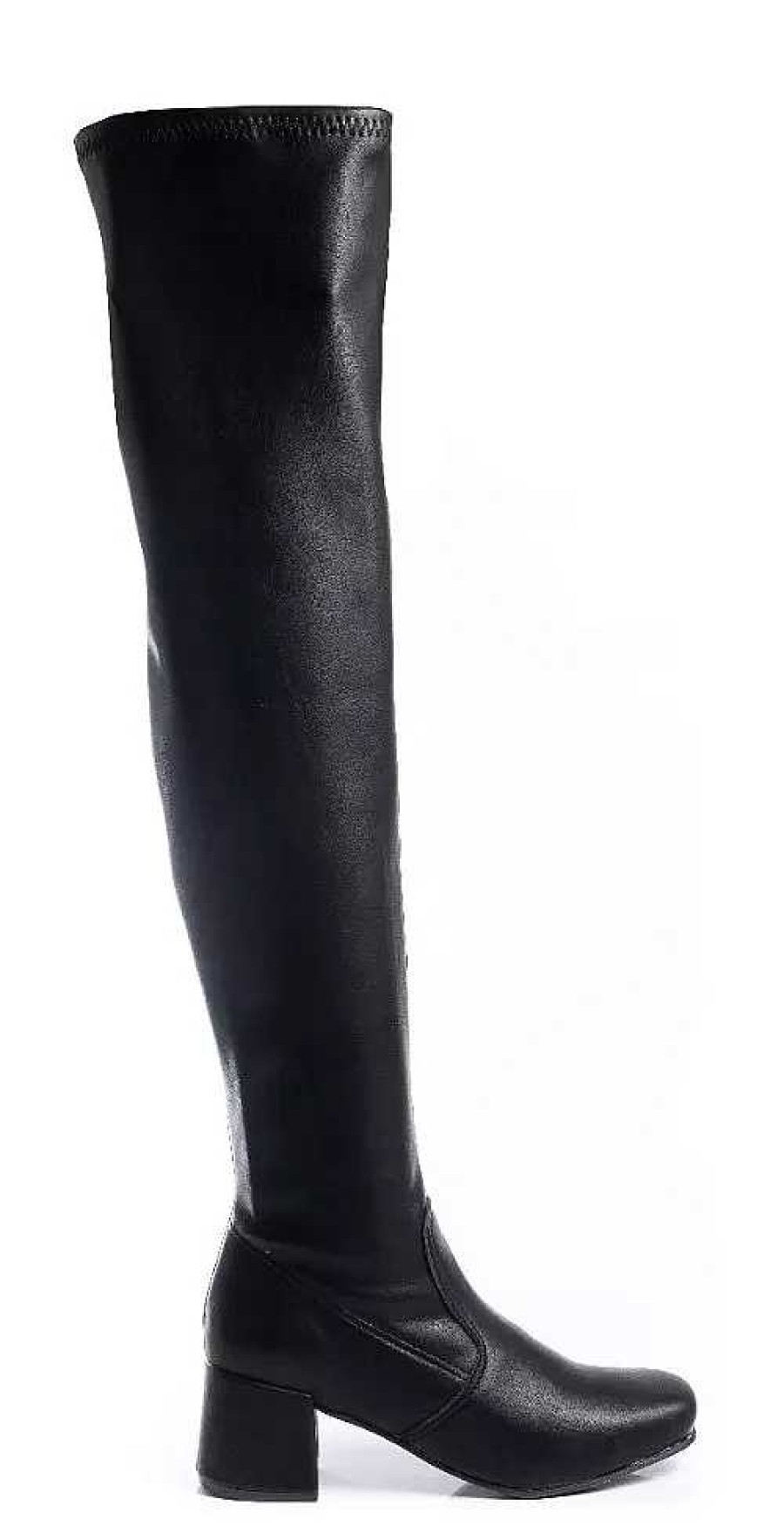 Mujer Lady Comfort | Botas Mujer Bucaneras Elastizadas Taco Bajo Cana Super Alta Negro Liso