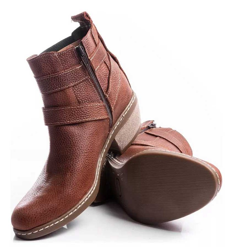 Mujer Timothea | Zapatos Botas Mujer Botinetas Cuero Vacuno Picadas Timothea Chocolate