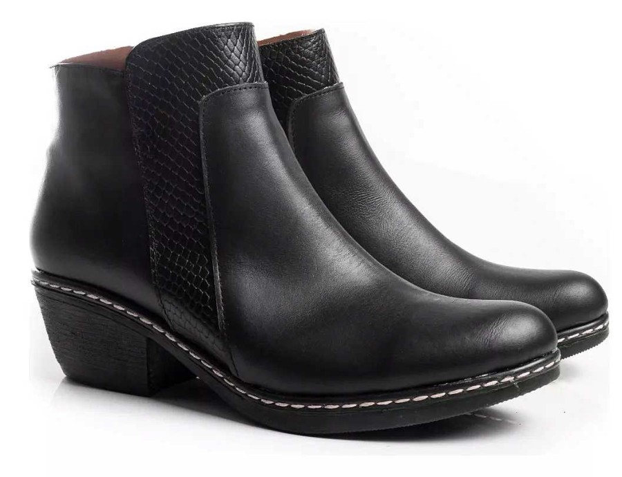 Mujer Timothea | Botas Mujer Cuero Estilo Montar Largas Con Taco Negro