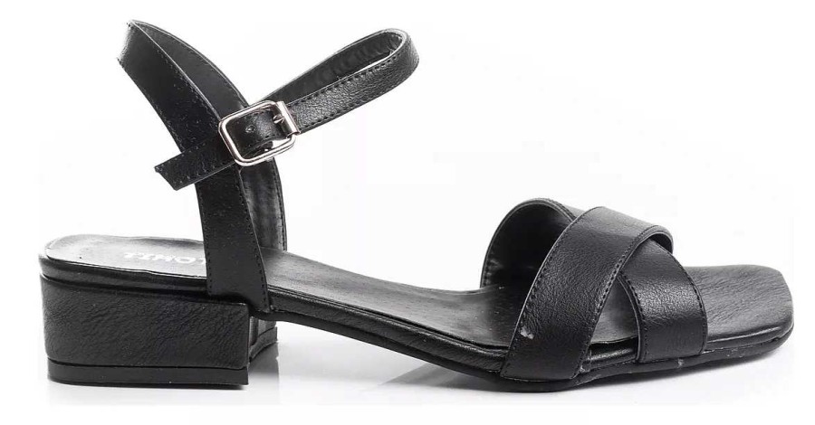 Mujer Lady Comfort | Sandalias Elegantes Mujer Fiesta Taco Bajo 2.5 Cm Timothea Negro