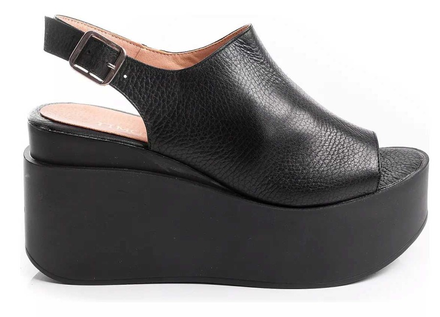 Mujer Timothea | Sandalias Zapatos Mujer Zueco Plataformas Base Goma Livianas Negro